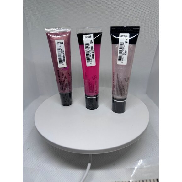 Victorias Secret Satin Gloss Berry Flash Flavored Lip Gloss Trio Set - Picture 4 of 7